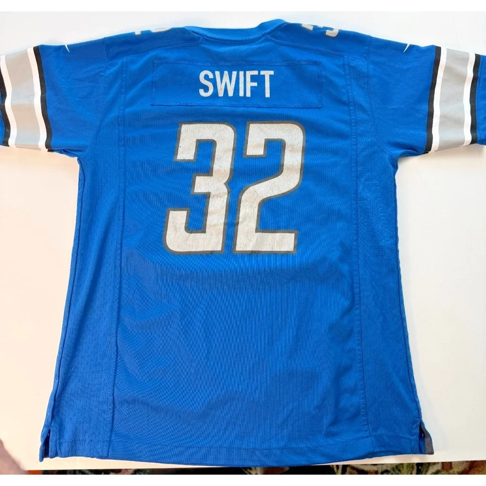Nike Detroit Lions D’Andre Swift #32 Youth XL 18/20 Blue NFL Jersey (damaged)